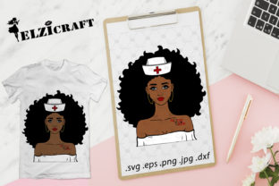 Afro Girl Nurse Life Design: Graphics and Crafts in Action
