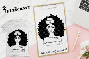 Afro Girl Nurse Life Design Silhouette