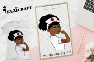 Afro Girl Rosie the Riveter Nurse Life Graphics