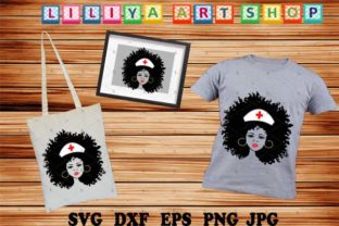Afro Nurse, Black Nurse Woman Graphics & Crafts