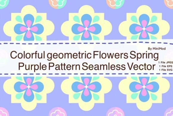 Colorful Geometric Spring Pattern Vector