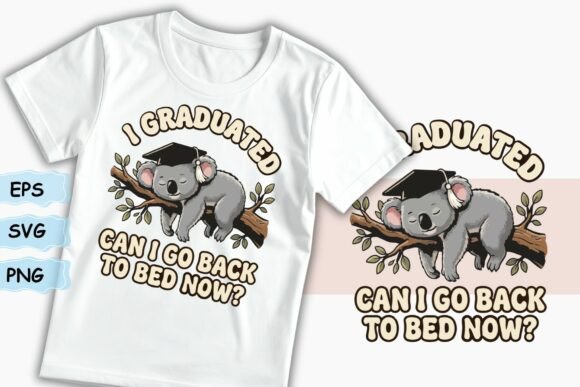 Funny Graduation Koala Sleepy Design Graphics