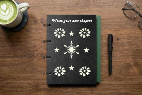 Laser Cut Wooden Notebook Cover SVG
