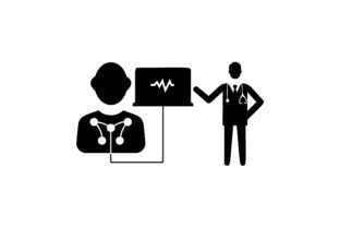 Medical Checkup Glyph Vector Icon