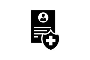 Medical Document Glyph Vector Icon