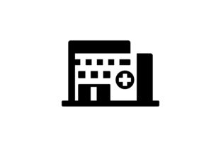 Medical Hospital Glyph Vector Icon