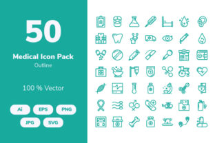 Medical Outline Icons for Graphics and Icons