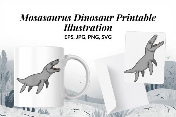 Mosasaurus Dinosaur Printable Graphics