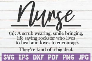 Nurse Definition Cut File Graphics