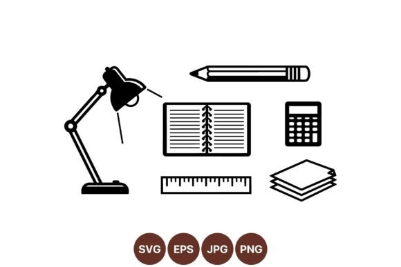 Office Desk Tools Icon Pack: Graphics for Office Niche