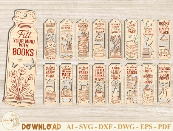 Reading Bookmark Laser Cut SVG Bundle